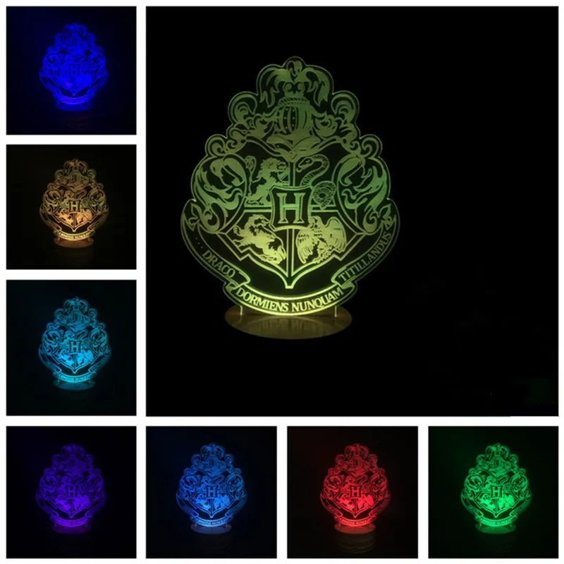 Harries بوتر أرقام لعب 3D 7 اللون تغيير اللمس التبديل نوم خزانة الإبداعية هدية للأطفال عيد ميلاد سعيد حزب