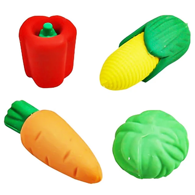 Buy 4pcs/lot Fresh Vegetable Design Nontoxic Eraser