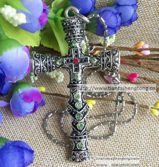 Ожерелье с крестом из сплава мозаика ожерелье ярким ретро крестом|necklace necklace|necklace
