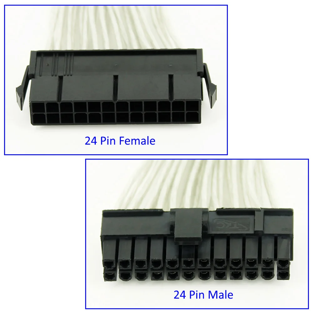 N-KPC1340_3_JONSNOW 24 Pin PSU Power Supply Extension Cable power 30cm 24 pin Power Supply Male to Female ATX Mining for Computer Adaptor