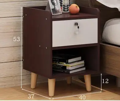 Louis Fashion Nightstands Bedside Cabinets Solid Wood Legs Nordic Minimalist Modern Multifunctional Storage Cabinet Simple - Цвет: G18