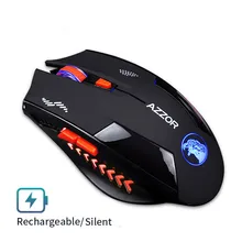 Беспроводная мышь, оптическая игровая мышь, бесшумная usb перезаряжаемая мышь, 2400 точек/дюйм, встроенный аккумулятор для ПК, ноутбука, компьютера, бесшумная