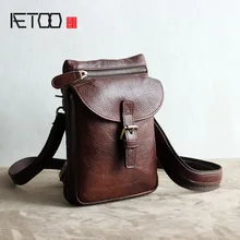 Aetoo оригинальный ретро первый слой кожи многофункциональный пакет прилив мужчины сумка мужская карманов сумка кожа l
