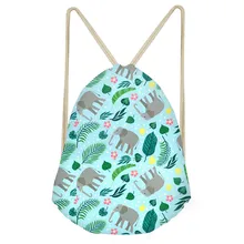 THIKIN Zen слон вечерние Печати Drawstring Рюкзак для девочек Повседневная сумка на ремне Новое поступление складной многоразовый мешок для Для женщин