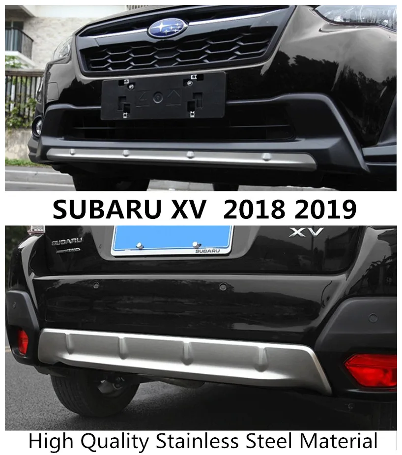 

For SUBARU XV 2018 2019 BUMPER GUARD Plate Front+Rear Diffuser Protecto Skid Plates High Quality Stainless Steel Auto Accessorie