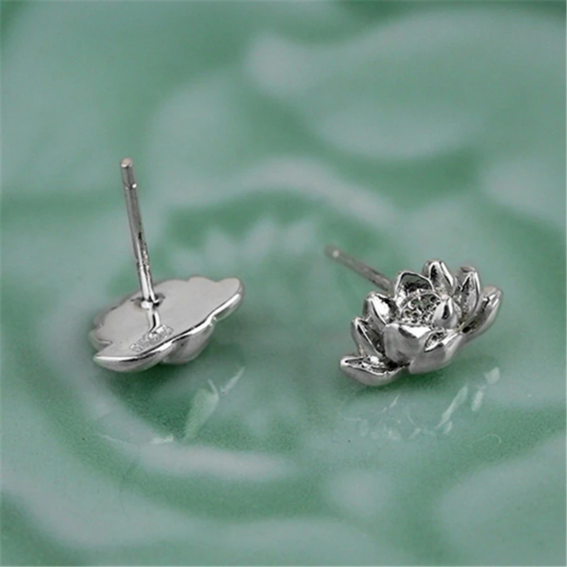 Lotus Fun Real 925 Sterling Silver Natural Agate Original Handmade Fine Jewelry Water Drop Lotus Drop Earrings for Women Brincos