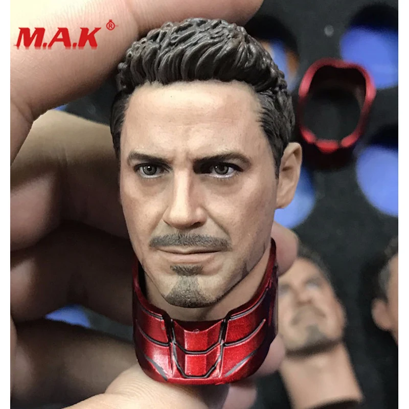 

High Quality 1:6 Scale Male Head Sculpt Captain America Tony Stark Head fit 12" Action Figure for Collection as Gift