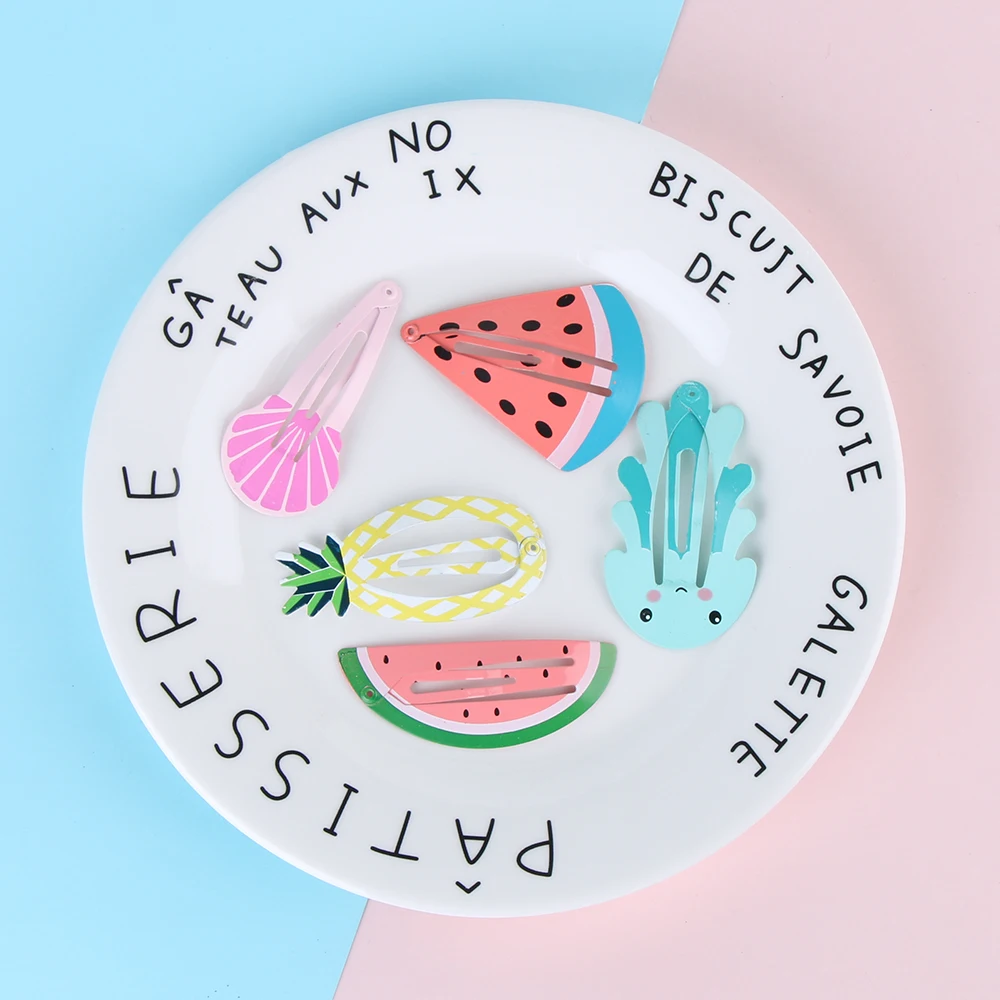 

2Pcs Cute Children Hair Clips Headwear Barrettes Slides Snap Hair Clips Girls Kids Hairggrips Hair Styling Tool Accessories