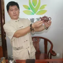 Китайский чайный набор Yi xing, чайник, известный ручной чайник для Пуэр Улун, чай, богатство, бесконечная тыква, окрашенная грязь, около 290 мл