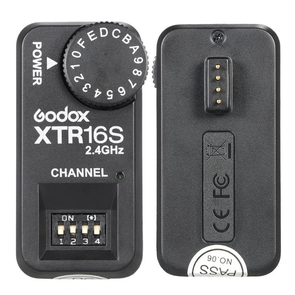 

Fomito Godox XT-16S XT16S Wireless Radio-Controlled Flash Trigger Transmitter and Receiver for Godox Ving V850 V860C V860N