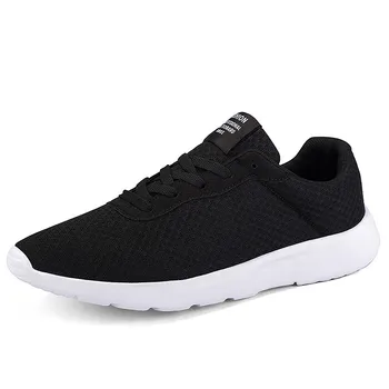 

YeddaMavis Black Sneakers Men Casual Shoes Lace Up Men Shoes Lightweight Comfortable Breathable Walking Sneakers Men Trainers