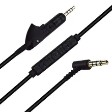 Замена стерео наушников аудио кабель со встроенным микрофоном Регулятор громкости для Bose Тихий комфорт QC2 QC15 QC 15 наушники