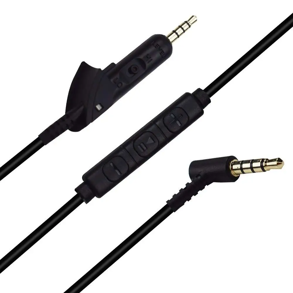 3.5mm male to 3.5mm male headphone cable with microphone volume control