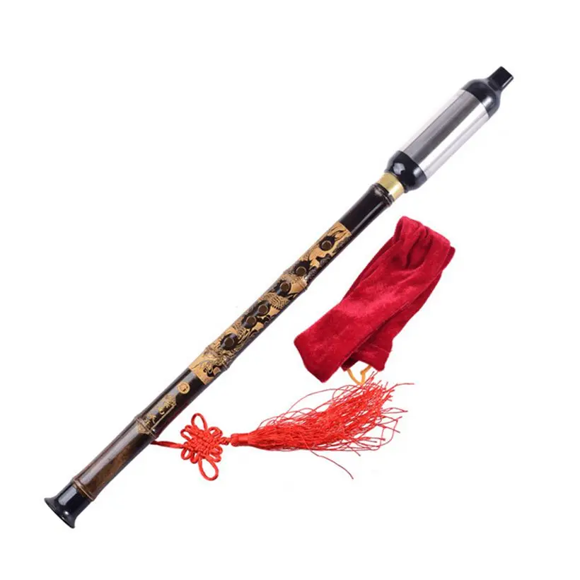 Flauta de Bambu Esculpida com Teclas Folclore com Padrão de Dragão Roxo Natural Bawu Flauta Vertical f - g Instrumento Chinês - Image 6