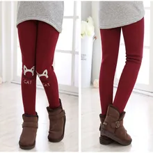 Осень-зима, теплые детские узкие брюки-карандаш, плотные леггинсы для девочек, милые детские леггинсы с буквенным принтом, штаны, эластичные штаны для девочек