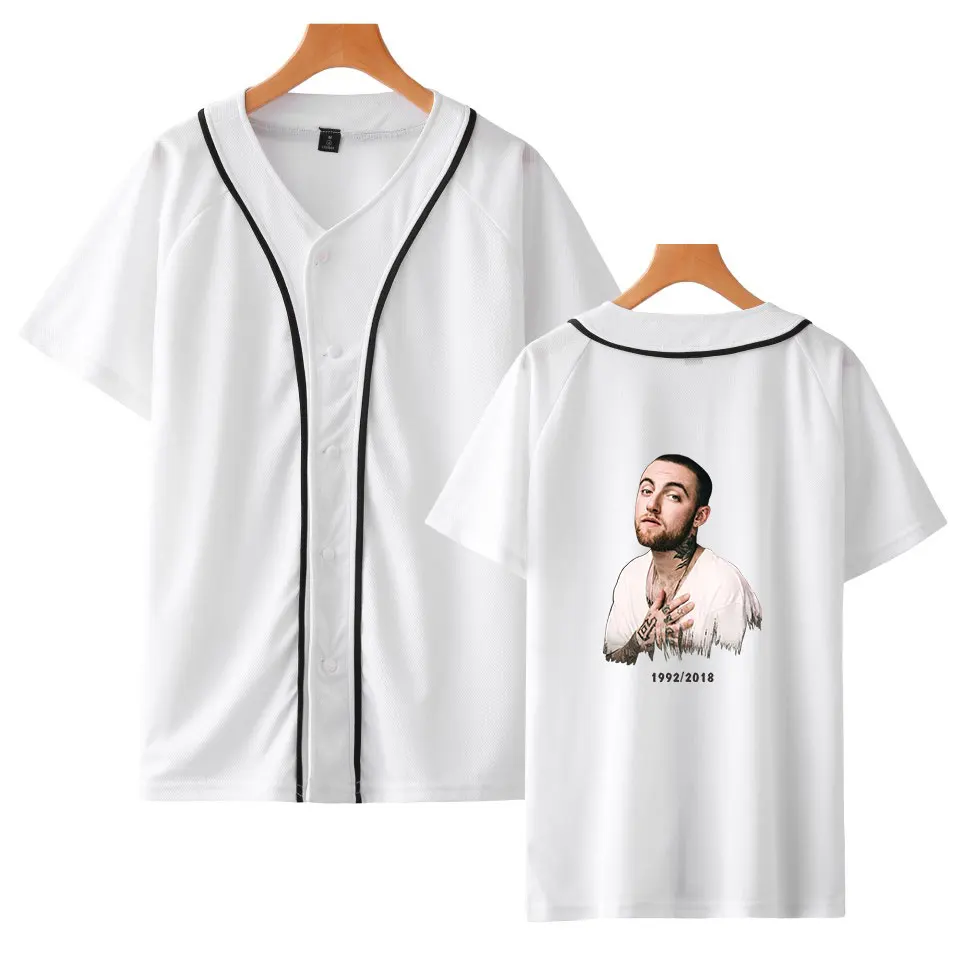2018 Mac Miller Бейсбольная Футболка в стиле хит хоп для мужчин и женщин хлопковая с v