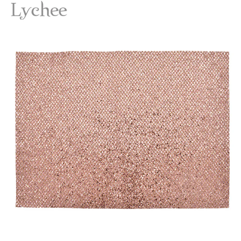 Lychee Life 21x29 см А4 сетка блестящая искусственная кожа ткань Высококачественная Синтетическая Кожа DIY материал для сумок одежды