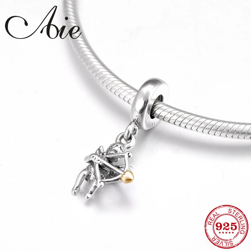 

2018 New Bring love 925 Sterling Silver fine Cupid Pendant Beads Fit Original Pandora Charm Bracelet Jewelry making