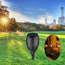 BTgeuse Solar Torche Lights, Upgraded Waterproof Flickering Flames Torches Night Lights Outdoor Solar Spotlights Landscape Decor
