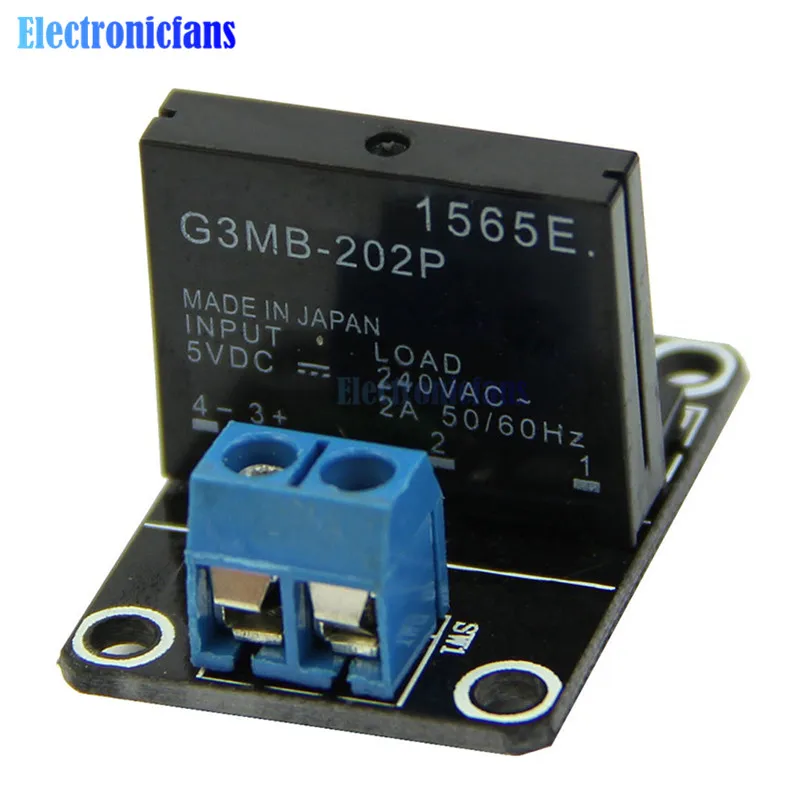 

G3MB-202P 5V DC 1 Channel Solid-State Relay Board Module For Arduino High Level Fuse For Arduino SSR G3MB-202P