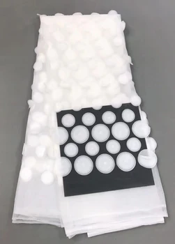 

2018 Latest Nigerian Laces Fabrics High Quality African Laces Fabric for Wedding Dress French Tulle Lace with Beads