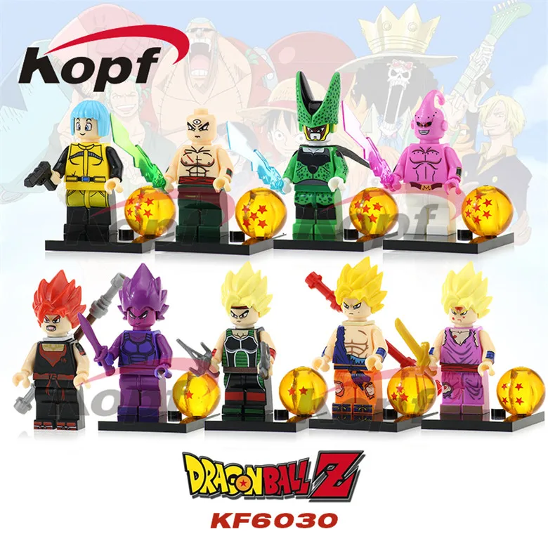 KF6030 Building Blocks Single Sale Dragon Ball Goku Vegeta Perfect Cell Majin Gohan Bulma Bardock Bricks