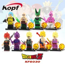 KF6030 Building Blocks Single Sale Dragon Ball Goku Vegeta Perfect Cell Majin Gohan Bulma Bardock Bricks Action Children Toys