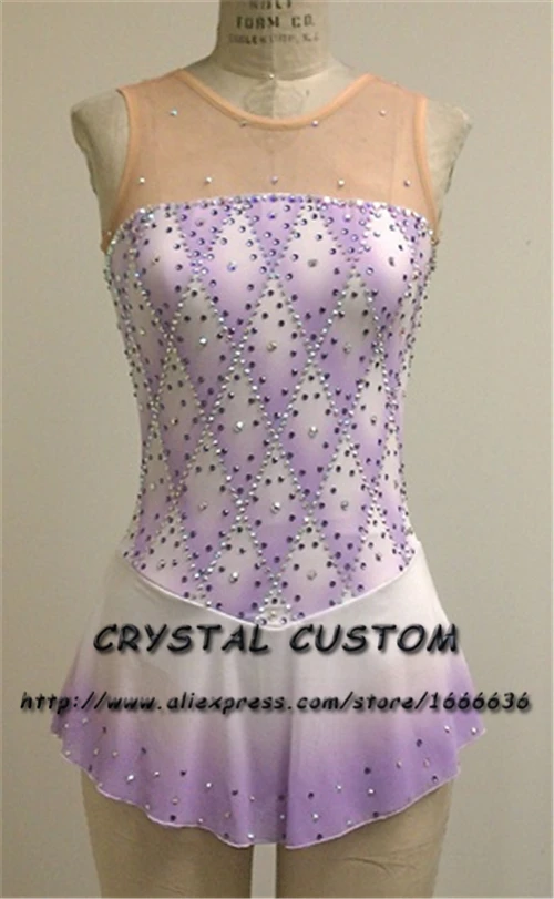 Girls Custom Figure Skating Dresses Graceful New Brand Kids Ice Skating Dresses For Competition