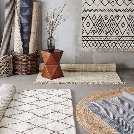 Дешево Collalily Kilim ручной работы ковры геометрический Богемия индийский плед полосатый современный черный, белый цвет дизайн Nordic стиль