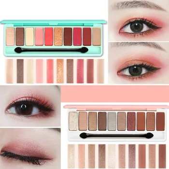 

NOVO 10Colors Eyeshadow Palette Matte Nude Glitter Eye Shadow Makeup Tools SK88