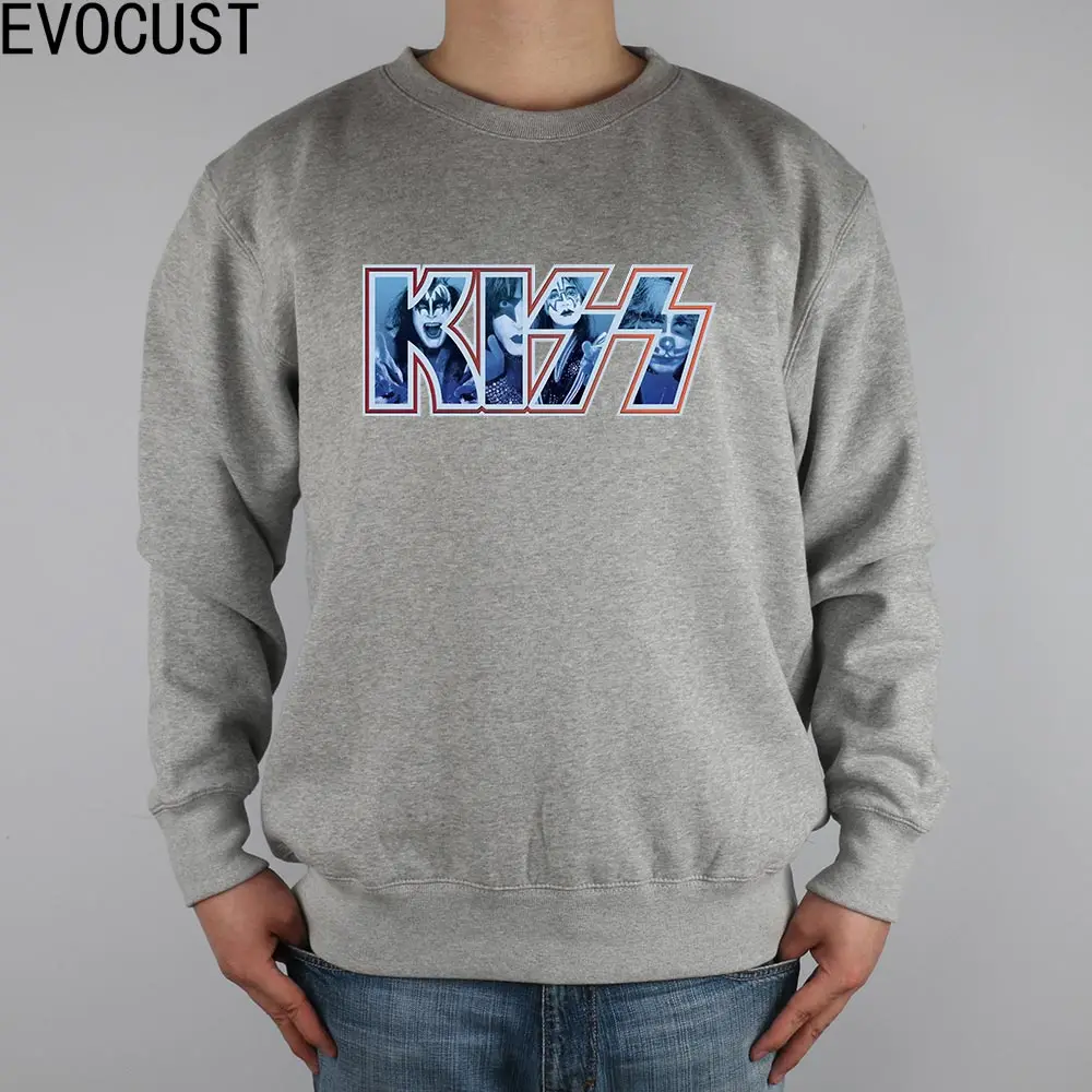 BAND ROCK N ROLL MUSIC KISS men Sweatshirts Thick Combed Cottonin