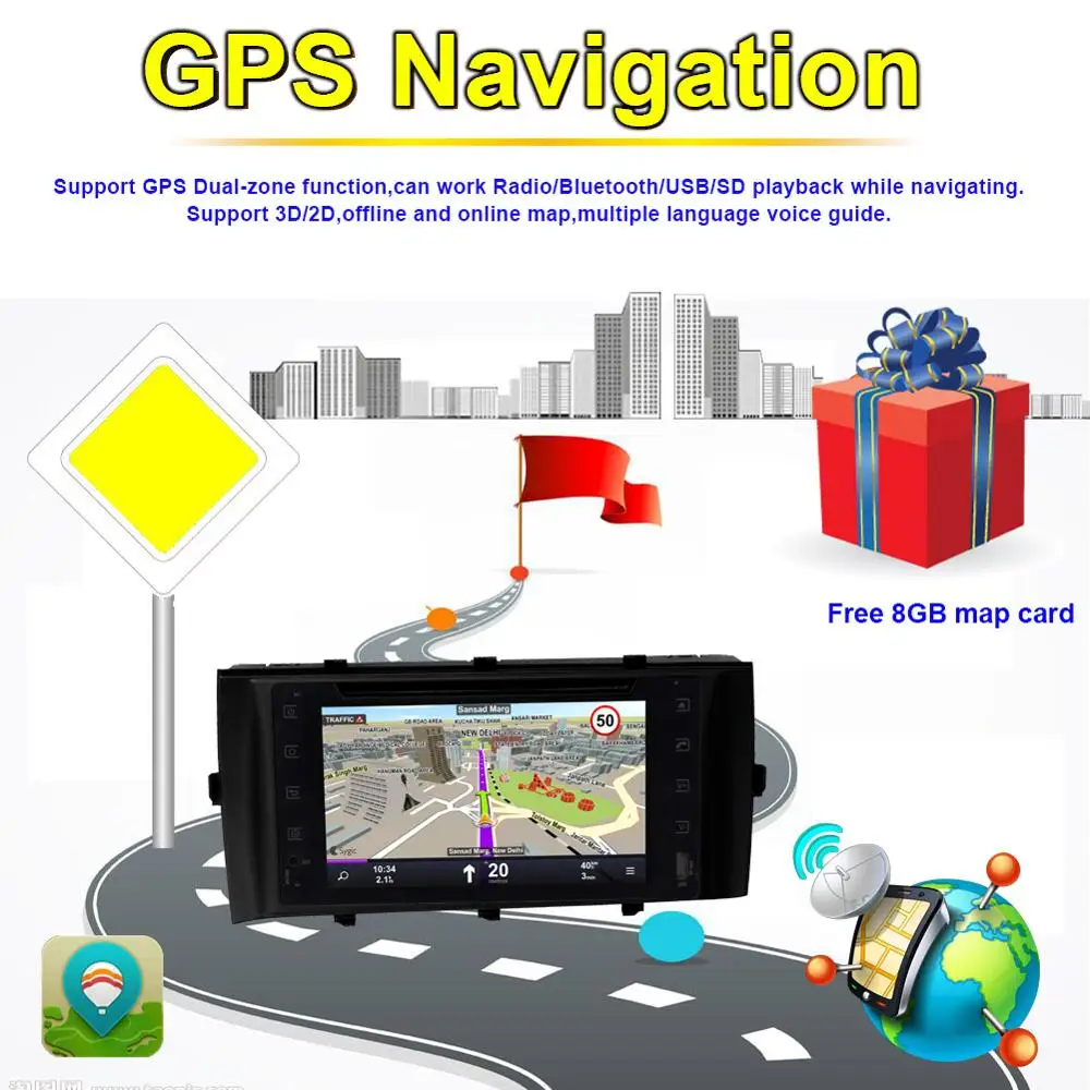 Top Android 9.0 Octa Core Car GPS Navigation For Toyota Prius C Left Hand Driving 2011- Auto Radio Stereo DVD Multimedia Player 7