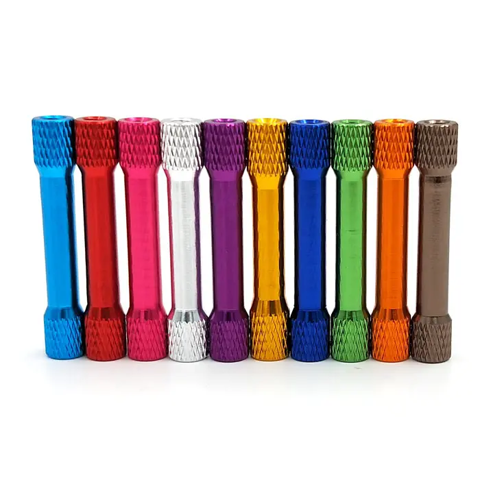 10pcs M5 double head screws netting knurled connecting column screw anodizing bolts 6061 aluminum alloy bolt multicolor optional |