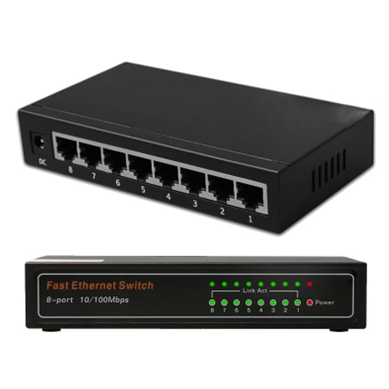 

Mini 8 Port Network Gigabit Desktop Switch 10/100/1000Mbps Fast Ethernet Switcher Lan Hub Full/Half duplex Exchange VSH