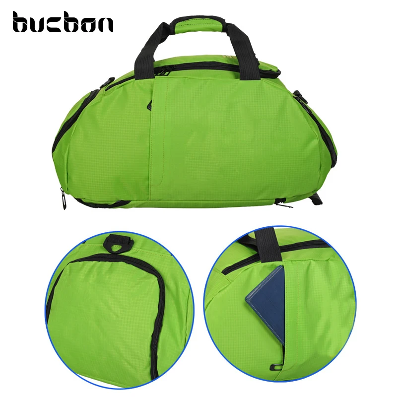 Bucbon, три использования, спортивная сумка, портативный наплечный рюкзак, обувь для хранения, для мужчин и женщин, для тренировок, фитнеса, тренажерного зала, дорожная сумка, HAB071