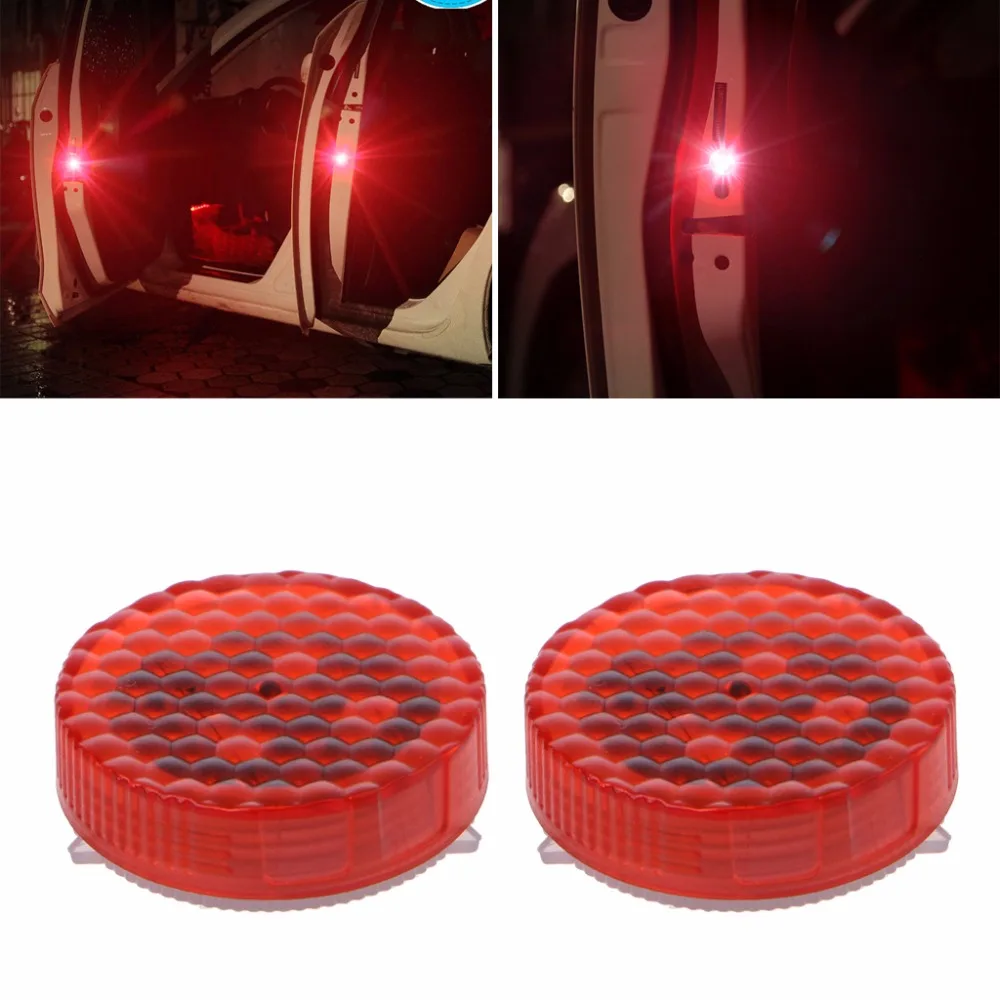 1 Pair Universal Waterproof Wireless Car Door LED Safety Warning Light