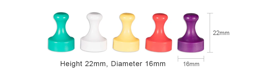 930_04 Colorful Neodymium Magnet Pins Seal Shape Magnetic Plastic Push Pins Teaching DIY Whiteboard Fridge Magnets for Home Office