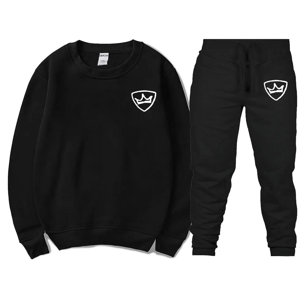 

2019 New Hoodie O-collar Men/Women Fashion Hoodies Sweatshirts+Sweatpants Suits Autumn Winter Warm Fleece Hooded Pullover