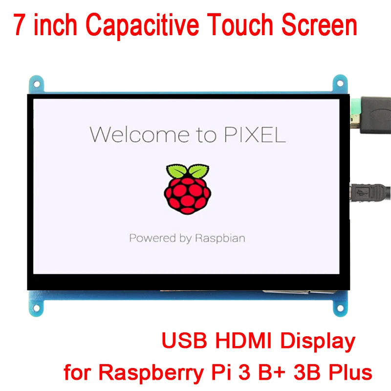 Raspberry Pi 7 дюймов 1024*600 USB HDMI ЖК-дисплей емкостный сенсорный экран держатель чехол