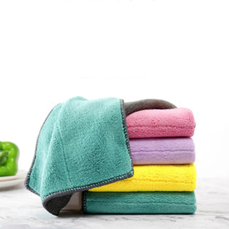 5 pcs Super Absorbent Microfiber kitchen dish Cloth High-efficiency tableware Household Cleaning Towel kichen tools gadgets