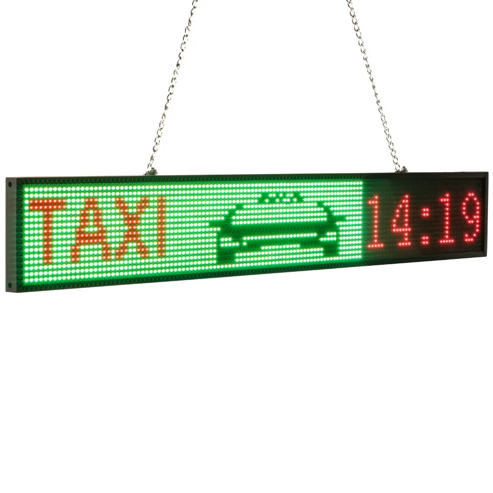 66cm P5 RGB Full Color 16*128 pixel Led Sign Android iPhone WIFI Remote Programmable Scrolling Message Advertising display board