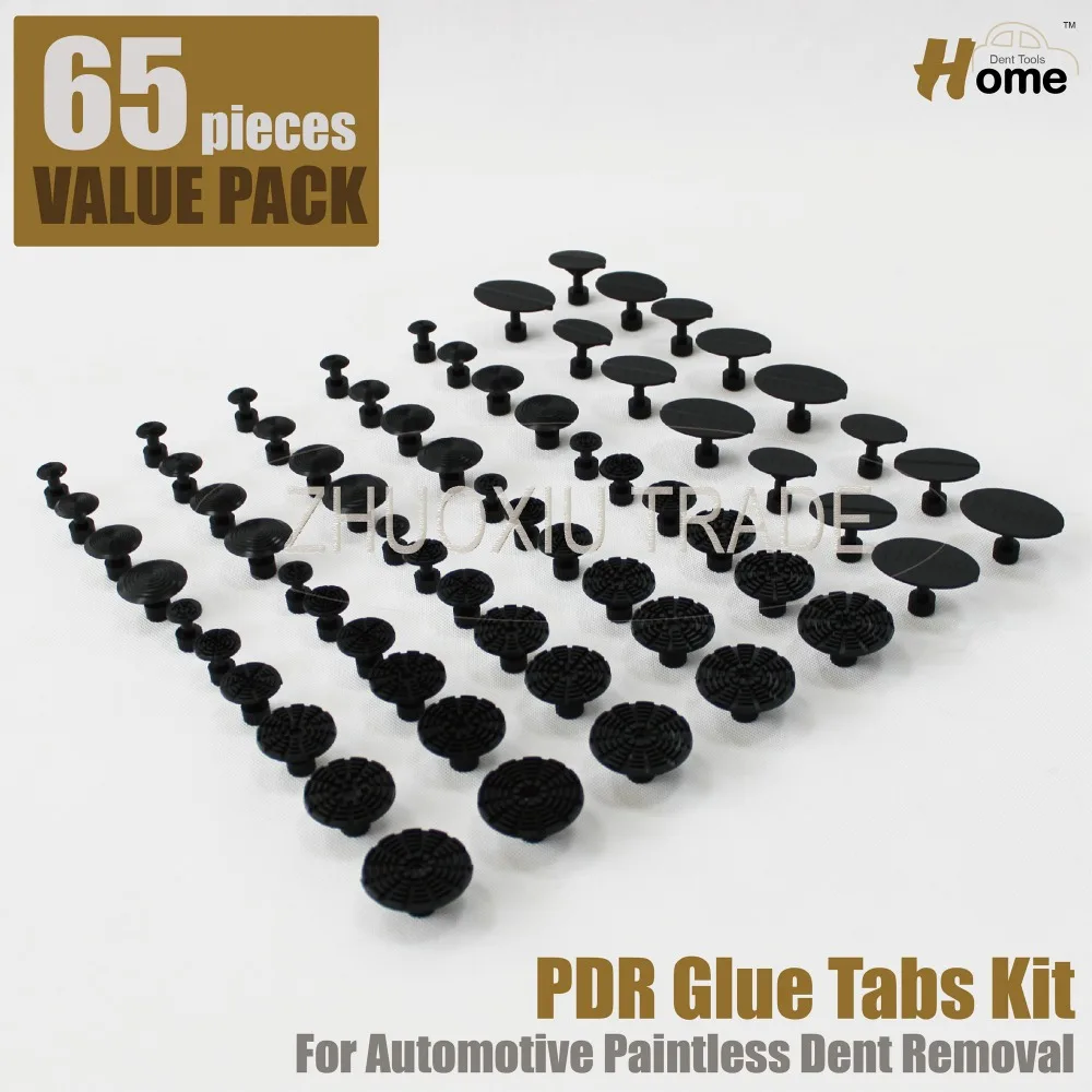 

65pc Paintless Dent Repair PDR Tools, Glue Pulling Tabs (TAB-065)