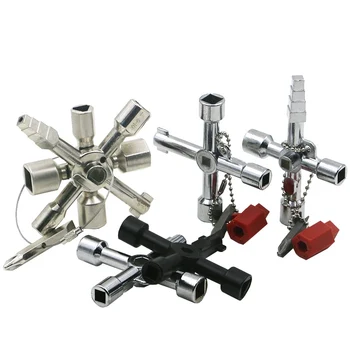 

Multi-Model 10 In 1 Universal Cross Key Plumber Keys Triangle For Gas Electric Meter Cabinets Bleed Radiators