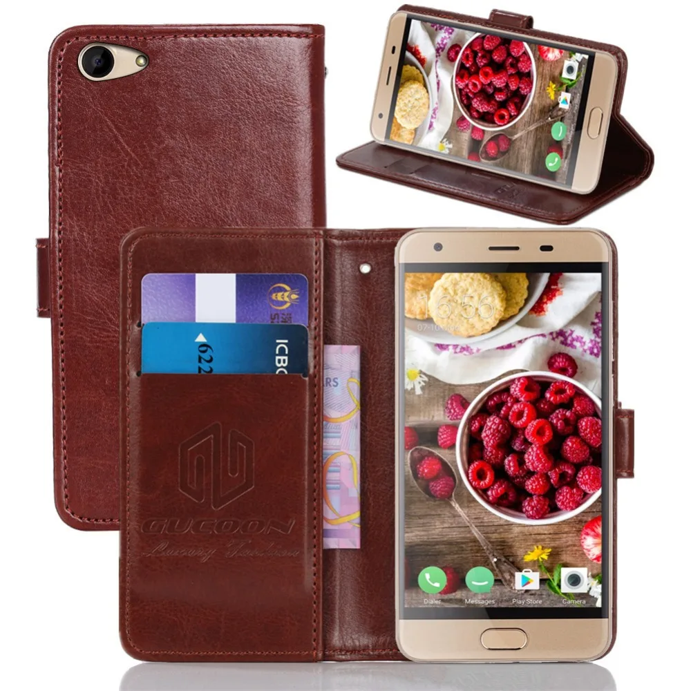 

GUCOON Vintage Wallet Case for Oukitel K4000 Plus 5.0inch PU Leather Retro Flip Cover Magnetic Fashion Cases