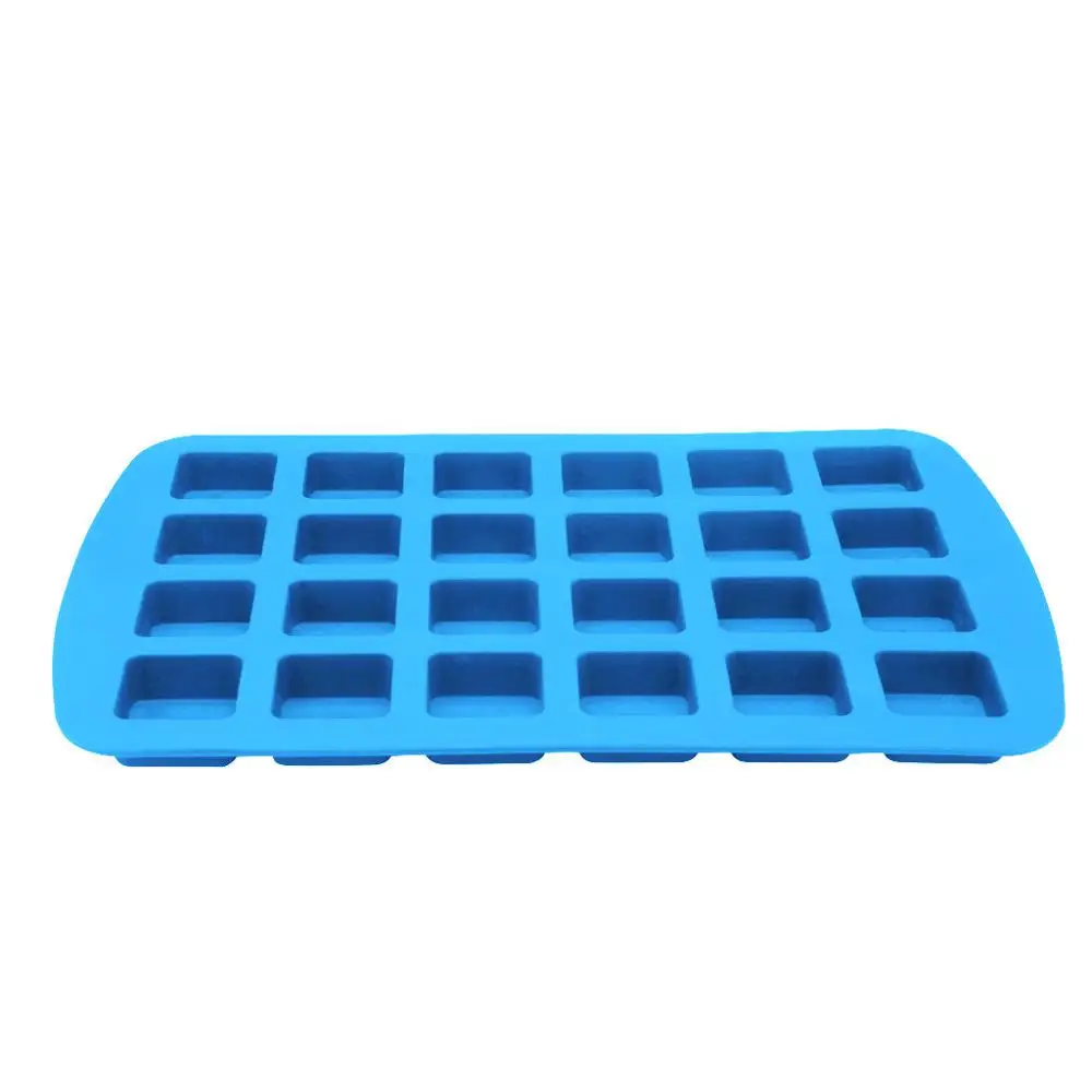 24 grid blue square non-stick silicone material mini chocolate brownie square baking mold baking tray #4M30 24 grid blue square non-stick silicone material mini chocolate brownie square baking mold baking tray #4M30