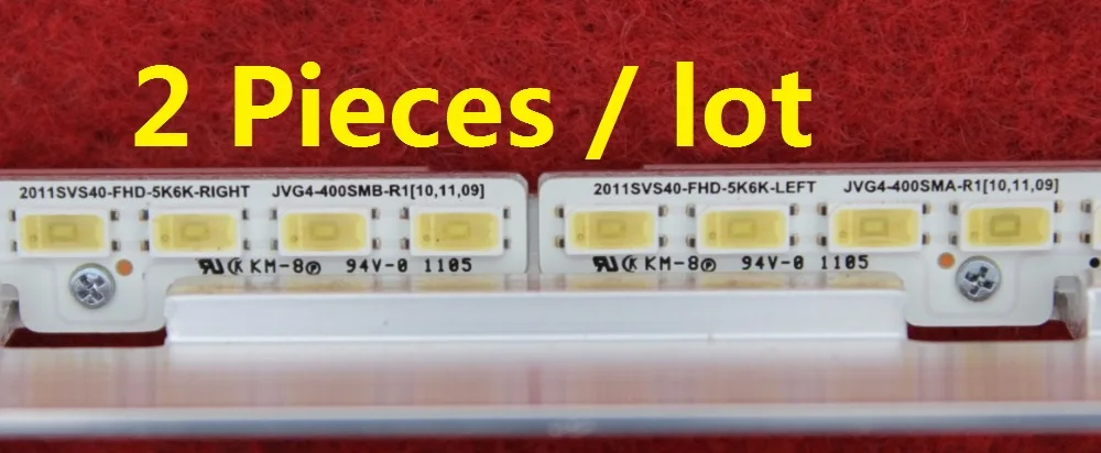  New kit 2pcs 440mm 62LED LED strip for UA40D5000PR LTJ400HM03 BN64-01639A 2011SVS40-FHD-5K6K-Right 