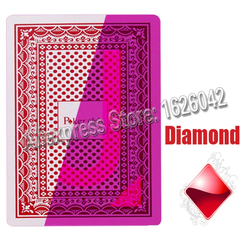 

XF Poker Cheat Poker Club Plastic Invisible Playing Cards for UV Contact Lenses Magic Props