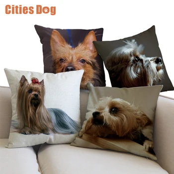 

Animal dog linen Pillowcase Cushion Australian Terrier wedding decoration supplies car sofa Pillow Cushions