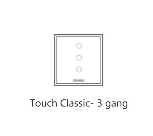 Orvibo умные переключатели-ZigBee беспроводные переключатели управления сенсорный Классический смарт-переключатель приложение HomeMate поддерживается - Цвет: Switch 3gang(N)