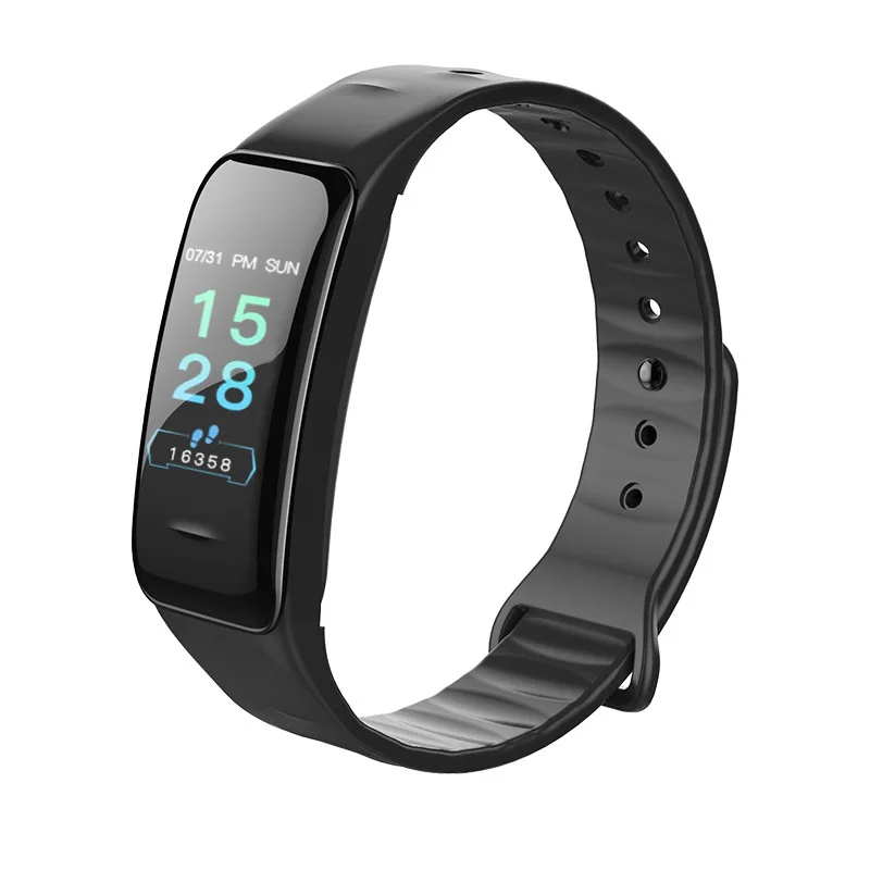 

English/Spanish Smart Band Fitness Tracker Heart Rate Monitor Smart Band 0.96" OLED Display 5ATM Waterproof Band